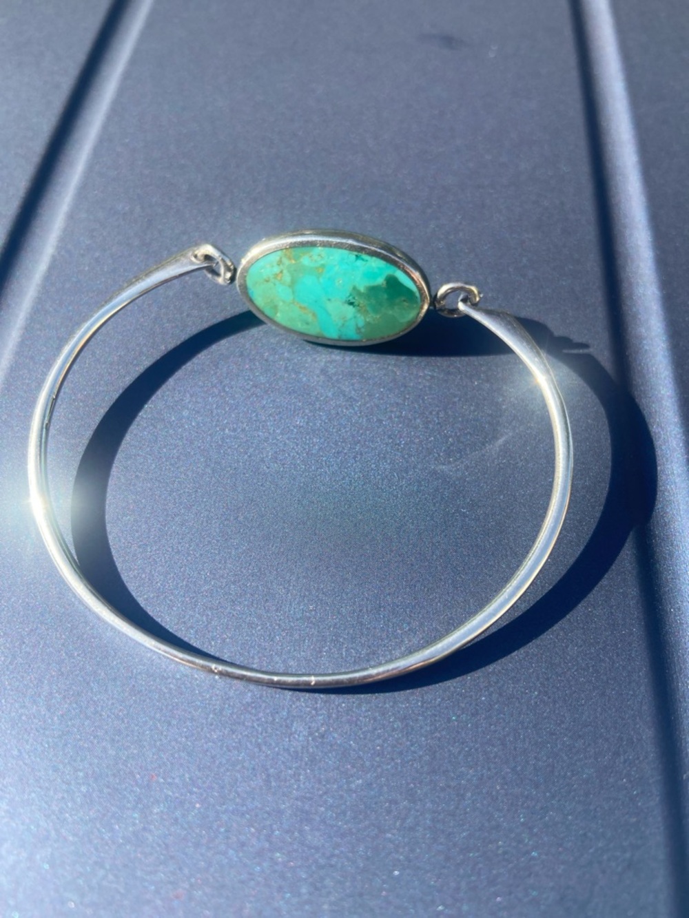 Sterling Silver Filigree Oval Bangle Bracelet - Silver - Picture 11 of 17